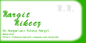 margit mikecz business card